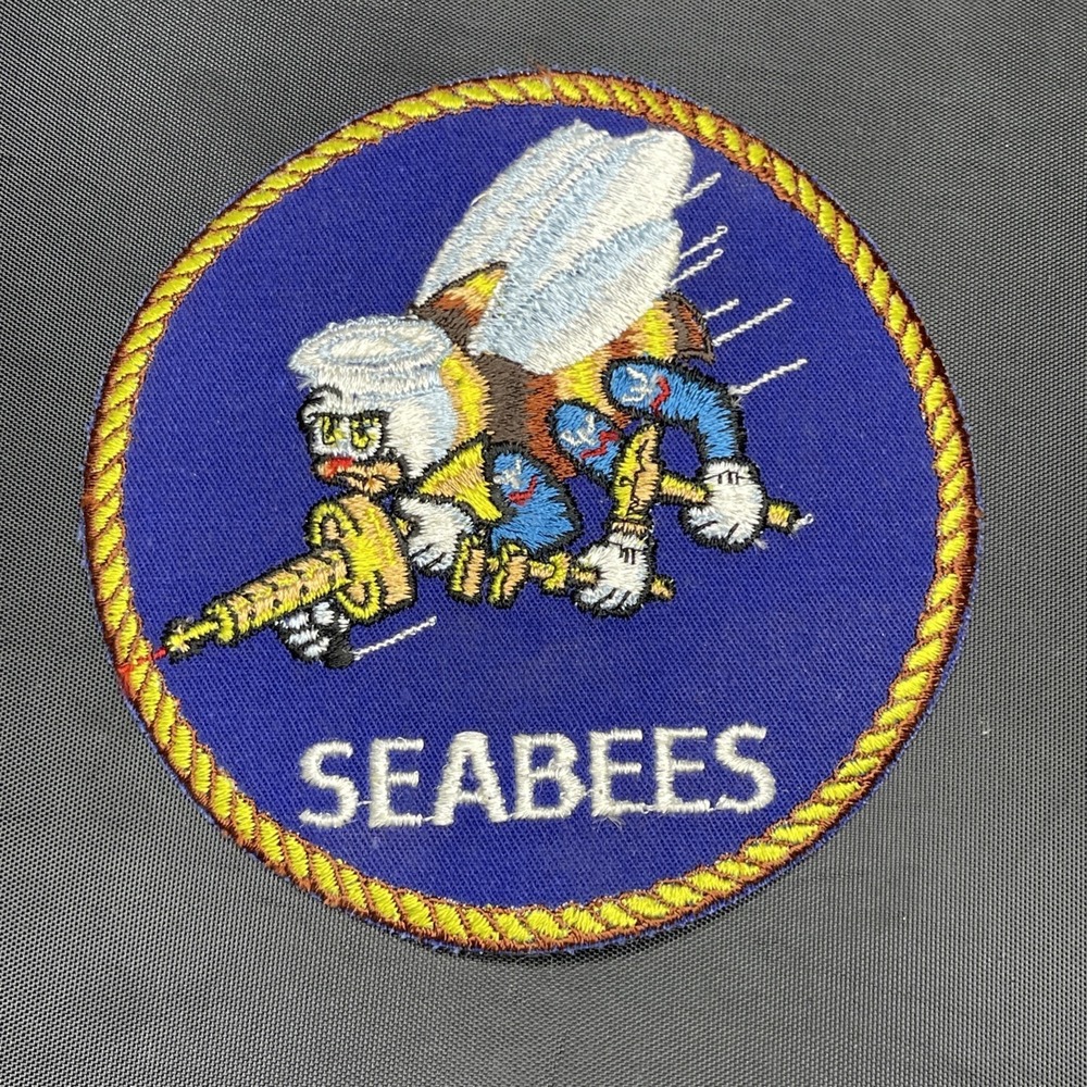 US Navy Seabees Embroidered Patch Military Construction Battalion